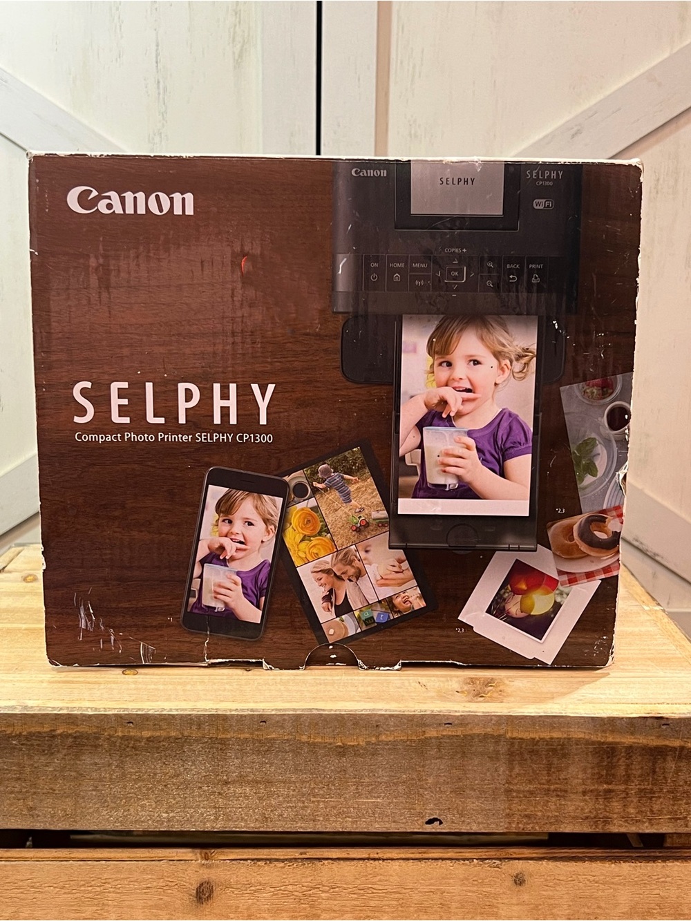 Canon Selphy CP1300 Wireless Compact Photo Printer Black New (open box)